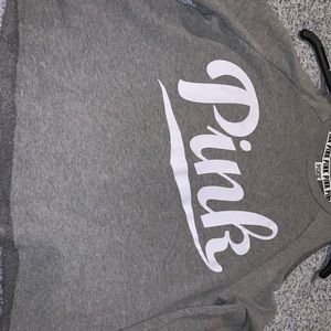 Pink Long Sleeve cut off shoulder